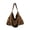 Brown, variant on NCY Gingham Tote Bag Plaid Hobo Bag Winter Shoulder Tote Soft Fabric Slouchy Handbag for Women Girls Casual Daily Use