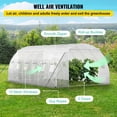 thumbnail image 6 of Galvanized Steel Walk-in Greenhouse Kit, 20x10x7 ft, Includes 2 Zippered Doors, 12 Roll-up Windows & Diagonal Poles for Wind Resistance, 6 of 6
