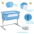 thumbnail image 6 of Costway Baby Playard Bassinet Bed Side Crib Infant Sleeper Breathable Mesh with Carrying Bag Blue, 6 of 8
