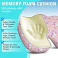 thumbnail image 5 of Premium Unicorn Pattern Memory Foam Seat Cushion Ergonomic Chair Pad for Office Chair, Car, Airplane & Bleachers Sciatica, Tailbone Hip & Back Pain Relief - Chair Cushion for Long Office Workers., 5 of 5