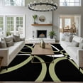 thumbnail image 3 of 5'x8' Area Rugs, Black Geometric Indoor Outdoor Area Rug for Living Room Bedroom, Modern Sage Green White Striped Art Washable Bathroom Rugs Kitchen Floor Carpet Mats Home Decor Aesthetic, 3 of 8