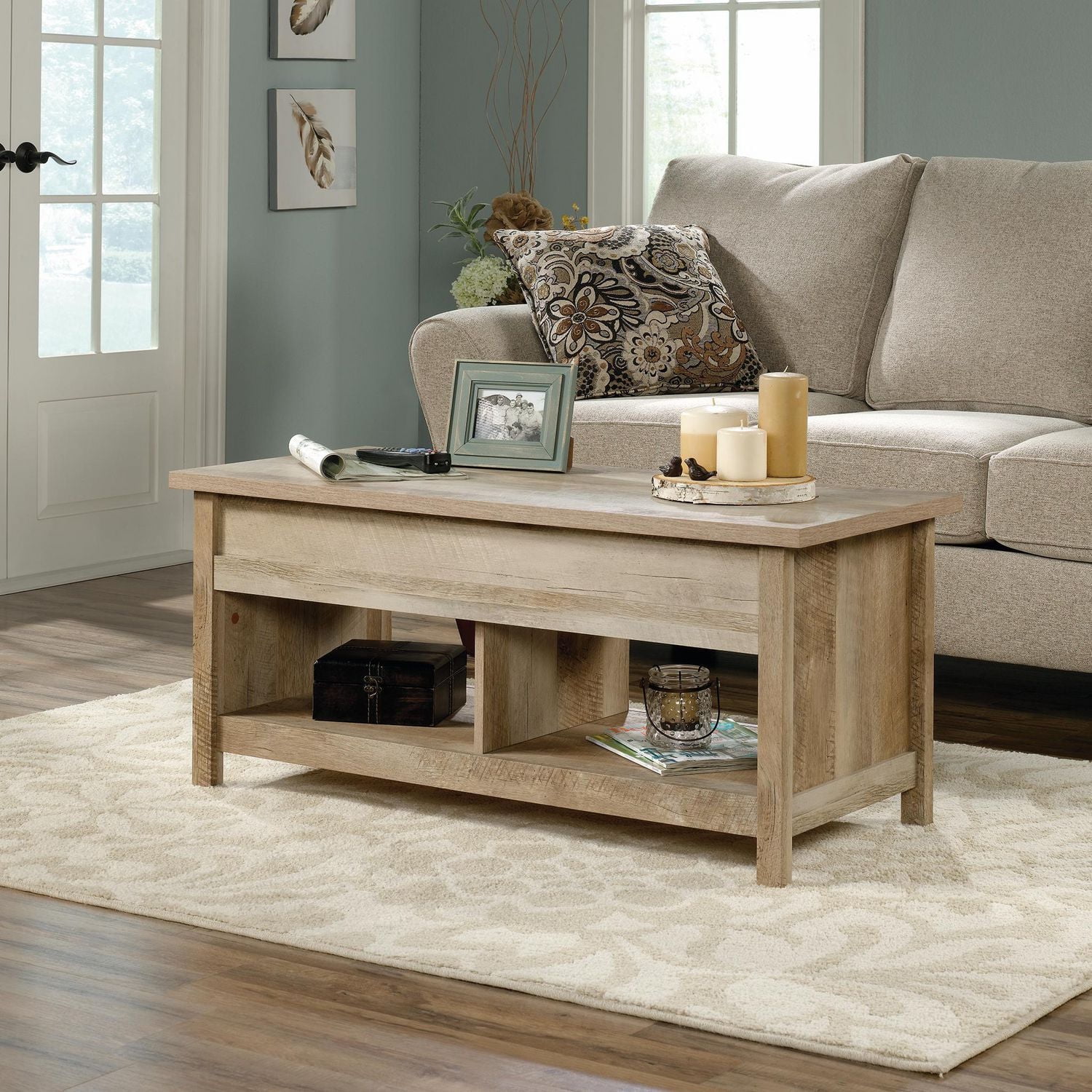 Sauder Cannery Bridge Lift-Top Coffee Table