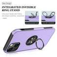 thumbnail image 4 of for iPhone 13 Mini Case, 360° Rotatable Ring Holder Kickstand Dual Layer Military-Grade Drop Tested Protection Support Car Holder Mount Magnetic Absorbing Bumper Phone Case, Purple, 4 of 7