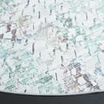 thumbnail image 3 of SAFAVIEH Malibu Hyacinth Distressed Polyester Machine Washable Area Rug, Grey/Green, 6' x 6' Round, 3 of 7