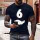 thumbnail image 1 of Tops para hombre, blusas y camisas de manga corta con cuello redondo para hombre, jersey informal con cuello redondo estampado para hombre, pantalones cortos deportivos para fitness, blusa de poliéste, 1 of 5