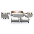 thumbnail image 1 of RST Brands Milo Gray Wicker 7 Piece Patio Conversation Set with Swivel Club Chairs, 1 of 11