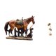 thumbnail image 1 of Estatua de hoja de caballo, adorno artístico, figura de resina y metal, decoración de escritorio, colección de esculturas abstractas para el hogar, la, 1 of 8