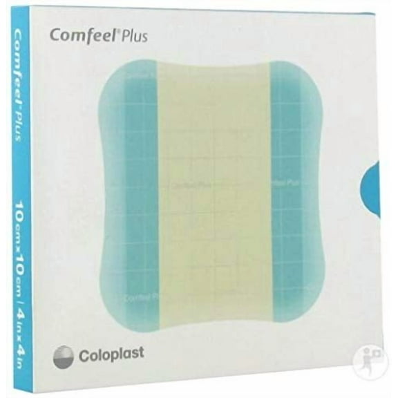 Comfeel Plus Hydrocolloid Dressing 4 x 4" Square Film Backing 33110 10 per Box