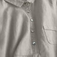 thumbnail image 4 of Mittory Womens 3/4 Length Sleeve Cotton Linen Tops Summer Button Up T Shirts Casual Basic Flowy Comfy Tunics, 4 of 7