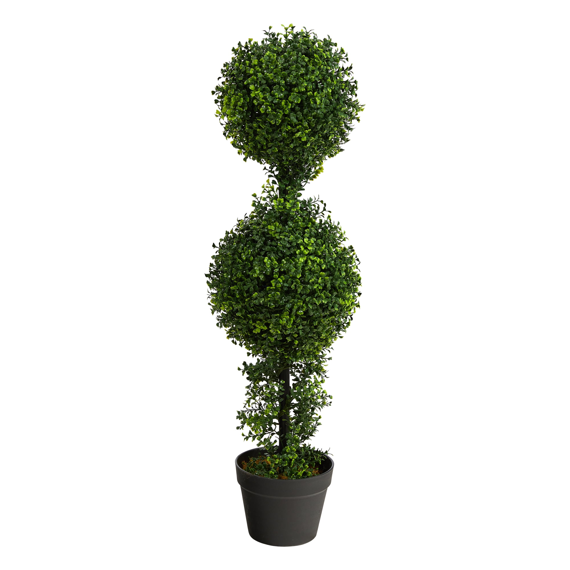 Artificial 4 ft Boxwood Topiary Tree with 5 Round Balls Design Indoor Outdoor 
