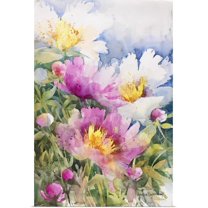Great BIG Canvas | "Peony Performance" Art Print - 24x36