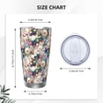 thumbnail image 4 of Salouo Colorful Flowers Print 20oz Tumbler with Lid,Stainless Steel Vacuum Insulated Tumbler Durable Insulated Coffee Mug Thermal Cup with Splash Proof Sliding Lid-Straw Three-piece Set, 4 of 8