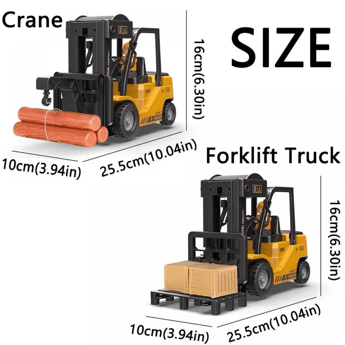 RC Crane Truck RC Construction Vehicles with Spray & Light, Mini Crane Toys for Kids Ages 6+