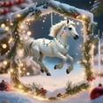 thumbnail image 6 of JeashCHAT Christmas Horse Ornament, Acrylic 2D Flat Animal Horse with String Lights, Christmas Tree Decorations Hanging Pendant Xmas Gifts for Horse Lovers, 6 of 6