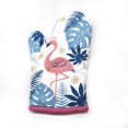 thumbnail image 2 of Oven Gloves 1 Paa Heat Resistant Oven Gloves Non-Slip Flamingo Pattern Kitchen Oven Gloves Suitable, 2 of 4