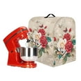 thumbnail image 6 of TSOVTHRID Rose Butterfly Pattern Stand Mixer Covers Kitchen Aid Mixer Cover for 4.5-5 Quart Stand Mixer Letter Vintage Print Dust Cover for Kitchen Aid Accessories and Attachments,S, 6 of 7