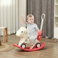 thumbnail image 2 of Qaba 4 in 1 Kid Rocking Horse, Push Car, Sliding Car w/ Balance Board, Red, 2 of 10