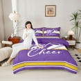 thumbnail image 4 of Homewish Cheer Team 3 Pieces Queen Comforter Set For Teens Boys Girls,Girly Dreamy Dance Ultra Soft Bedding Sets,Geometric Stripes Bedding Comforter Set,Lightweight Room Decor,Reversible, 4 of 8
