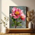 thumbnail image 6 of Pink Peony Floral Canvas Print, Modern Botanical Flower Lover Gift Bedroom Living Room Home Wall Decor Art, 6 of 8