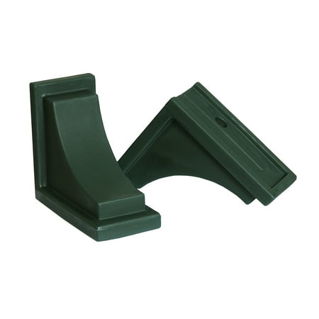 Mayne Nantucket 8" x 4" x 7" Green Plastic Decorative Corbels, 2-Pack
