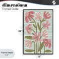 thumbnail image 4 of Stupell Industries Eclectic Pink Whimsy Midcentury Flowers Black Framed Giclee Art, 16 x 24, by Martina Pavlova, 4 of 8