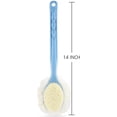 thumbnail image 5 of Heldig Shower Body Brush with Bristles and Loofah,Back Scrubber Bath Mesh Sponge with Curved Long Handle for Skin Exfoliating Bath, Massage Bristles Suitable for Wet or Dry, Men and Women (Blue)B, 5 of 7