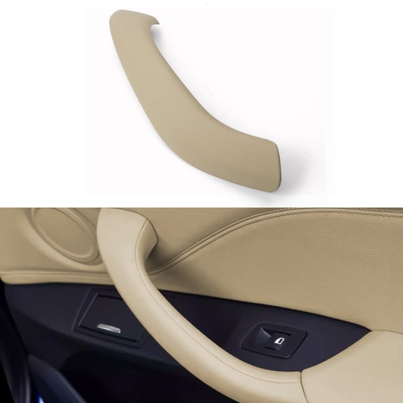 Xotic Tech Door Handle Outer Cover, Right Side Passenger Inner Door Handle Cover Replacement Compatible with BMW X1 F48 2016-2022 X2 F39 2018-2023 (Beige)