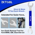 thumbnail image 2 of Juego de llaves de embrague para ventilador ZKTOOL para BMW, Ford, GM, Chevrolet, 2 of 6