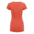 thumbnail image 3 of Made by Johnny Women's Basic Fitted Short Sleeve V-Neck T Shirt XXXL ORANGE, 3 of 6