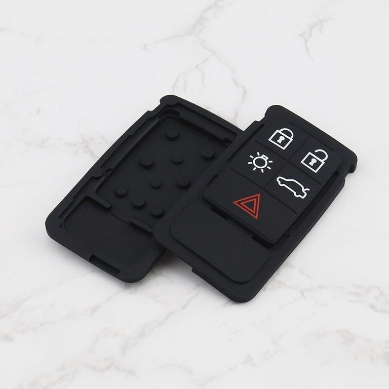 (2 Pack) Volvo Key Fob Replacement Buttons – Fix Your 5-Button Smart Remote (2009-2017 Models)