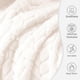 thumbnail image 4 of Flannel Fleece Throw Blanket, 127x178 CM Sofa Throws, Soft Jacquard Weave Leaves Pattern Throws for Sofa, Ivory Blanket, 4 of 4