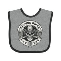 Inktastic Future Biker Like Dad Boys Baby Bib