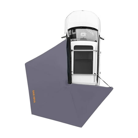 Mondawe 270 Degree Car Awning Camping 600D Outdoor Freestanding Awning , Folding Portable Car Awning Sun Shelter for Trip SUV Trucks,Awning Passenger Side