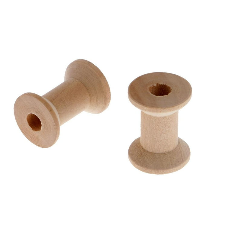 10pcs Wooden Empty Sewing Bobbins Spools Sewing Thread Ribbon Holder  28x21mm 