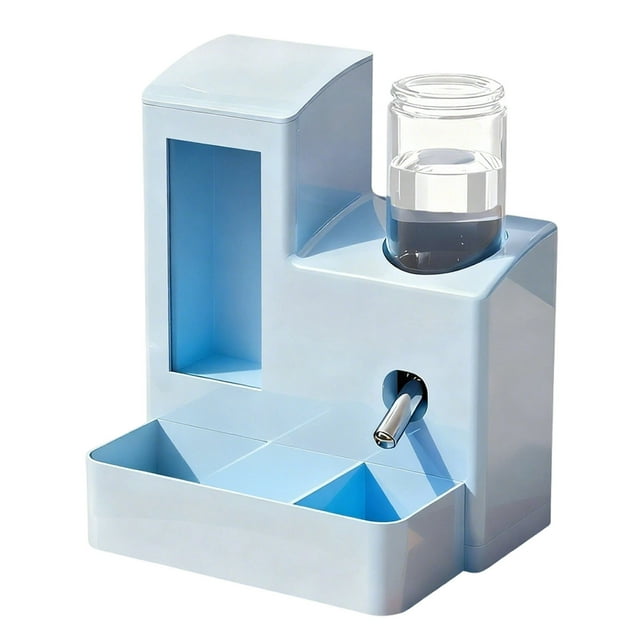 Function Automatic Pet Food and Water Dispenser Leak Proof Feeder for Small Animals Hamster Ferret Rabbit Pig Cage