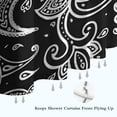 thumbnail image 6 of Black Paisley Pattern Shower Curtain 84"x72" ,Bathroom Decorative Shower Curtains Set with 12 Hooks,Modern Waterproof Washable Shower Curtain, 6 of 6