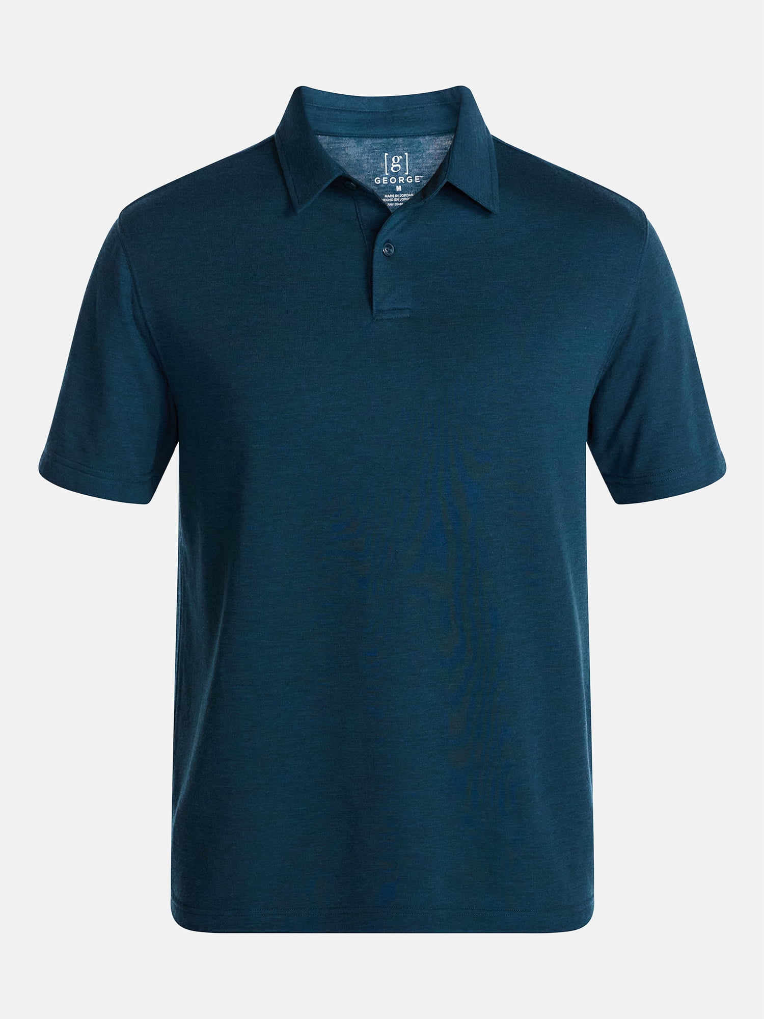 George Men's and Big Men's Double Knit Polo Shirt with Short Sleeves, Sizes S-5XL