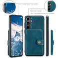 thumbnail image 5 of Case for Samsung Galaxy S24 Plus, Detachable Magnetic Wallet Card Cash Slot Case Cover Support Wireless Charging Functional Kickstand (Teal), 5 of 15