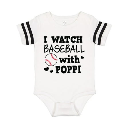 

Inktastic I Watch Baseball with My Poppi Gift Baby Boy Bodysuit