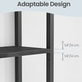 thumbnail image 5 of LEDREM 68.1-Inch Over-the-Toilet Storage Organizer, 4-Tier Bathroom Shelf with Adjustable Shelves, Basket & 3 Hooks, Space-Saving Design, Ebony Black, 5 of 6