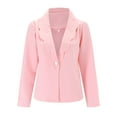 thumbnail image 1 of Vedolay Suit Jacket Suit Jackets for Women Fashion Blazer Open Front Long Sleeve Office Bussiness Casual Jackets,Pink L, 1 of 5