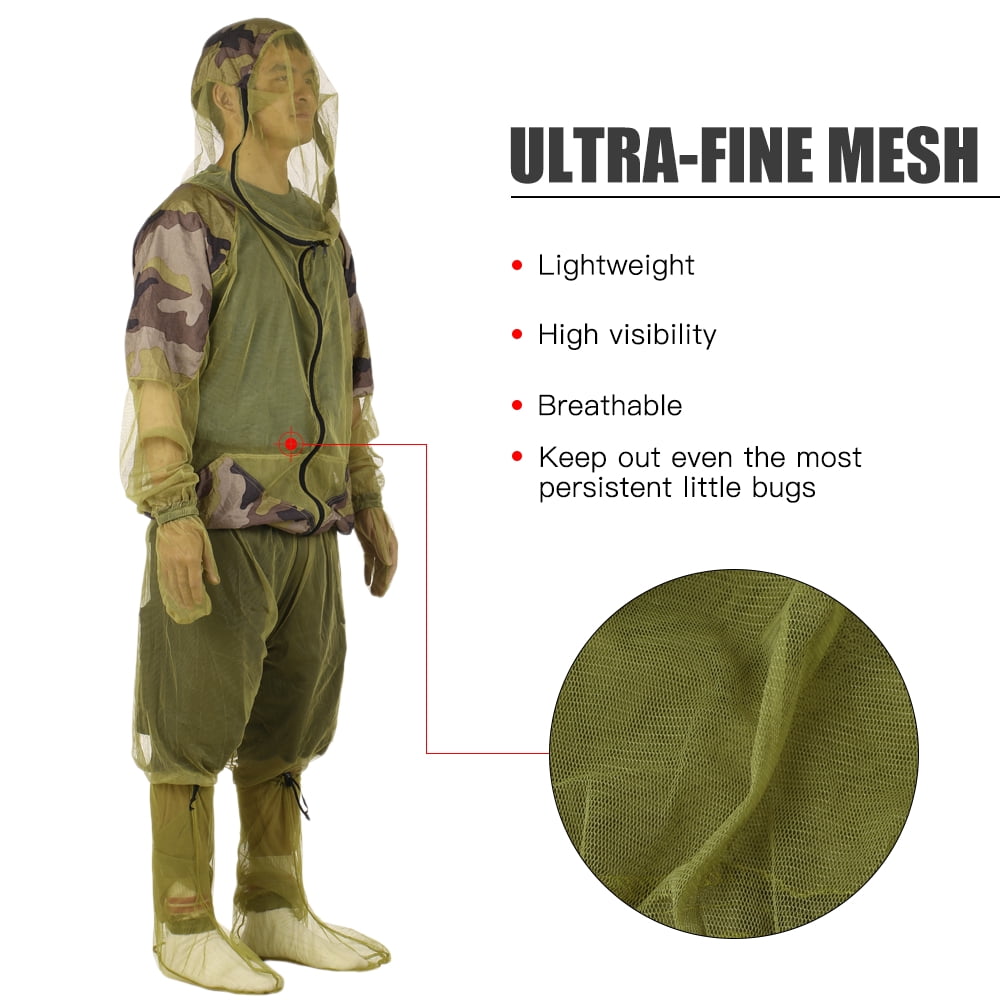 Elowen jacket Outdoor Repellent Suit Bug Jacket Mesh Hooded Suits Fishing Hunting Camping Jacket Protective Mesh Shirt Gloves Pants