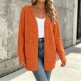 thumbnail image 7 of Fall Winter Cardigan for Women Long Sleeve Open Front Cardigan Casual Solid Color Coat with Pockets, 7 of 7