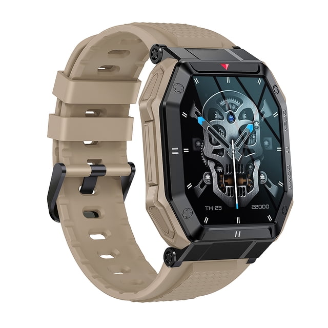 LEMFO K55 Reloj deportivo inteligente para exteriores 1.85 '' IPS Pantalla táctil completa Cuerpo re LEMFO Amarillo de tierra