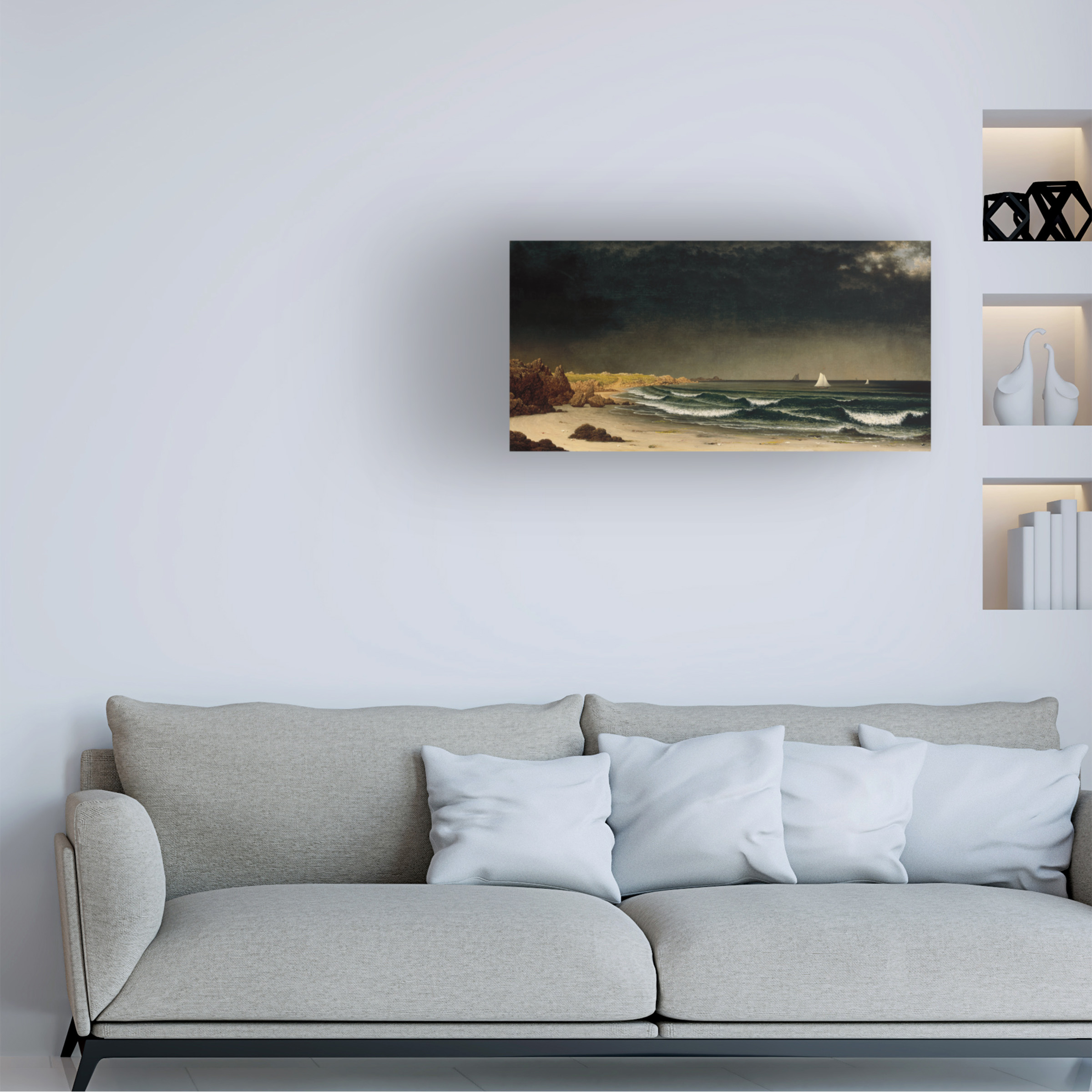 Martin Johnson Heade 'Approaching Storm' Canvas Art