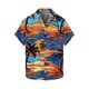 thumbnail image 4 of Blusa y camisa de franela de manga corta con cuello vuelto para hombre, camisa/top de franela de manga corta con estampado hawaiano, camisa deportiva informal de franela para hombre, blusa para hombre, 4 of 5