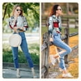 thumbnail image 7 of KLL Circular Lighthouse Print Women's Long Sleeve Pajamas with Pants Sleepwear Loungewear 2 Set-Large, 7 of 7