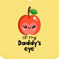 thumbnail image 4 of Inktastic Apple of My Daddy's Eye Cute Red Apple Boys or Girls Baby Bib, 4 of 4