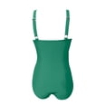 thumbnail image 4 of MSJUHEG 1 Piece Swimsuit,Bandeau Bathing Suits,High Cut Backless,Short Sleeve Bathing Suit,Ruched Monokinis,Shapewear Swimsuits for Women,Womens One Piece Swimsuits Green L, 4 of 5