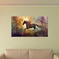 thumbnail image 2 of Resonance of Wildness and Elegance- Autumn Woods Galloping Horse Wall Painting (16 "x24" Customizable) by Genie's Poems - Print Wall Art Work Home Decor, 2 of 4